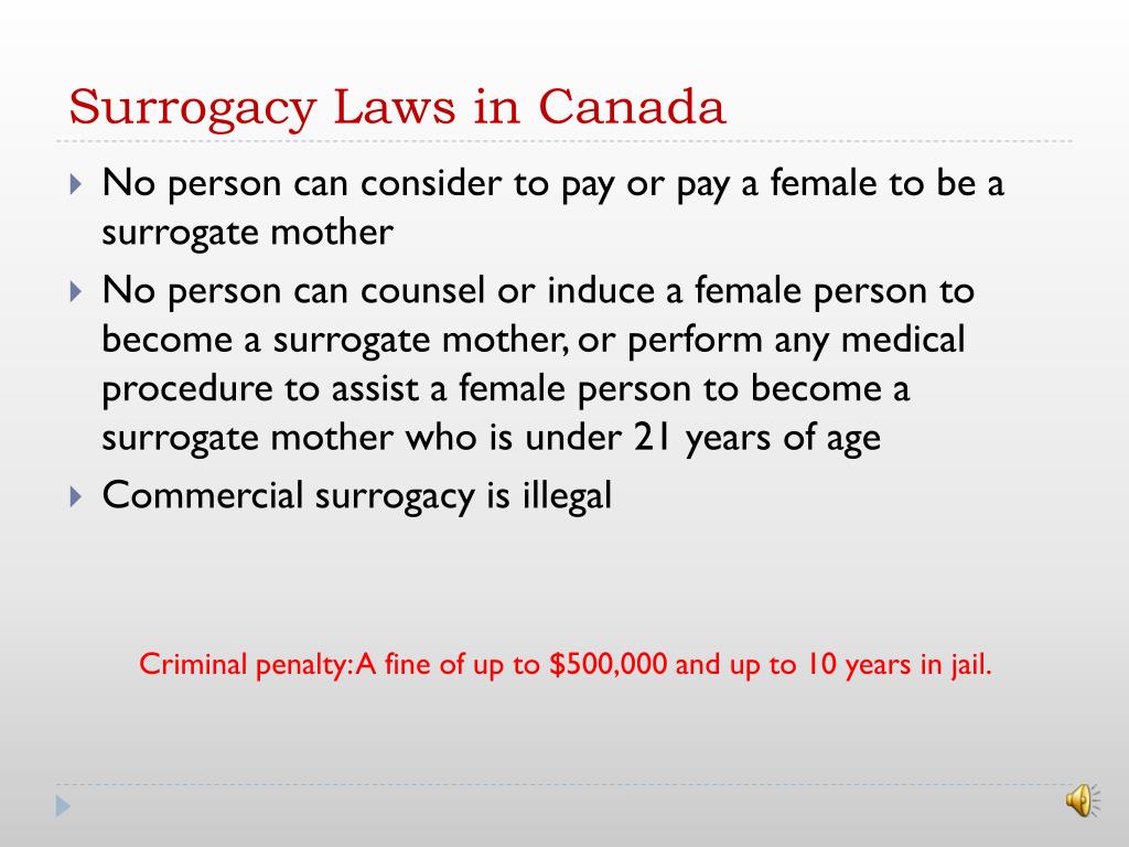 La maternité de substitution commerciale est-elle légale au Canada ?
