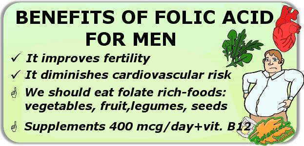 Beneficios del ácido fólico para los hombres